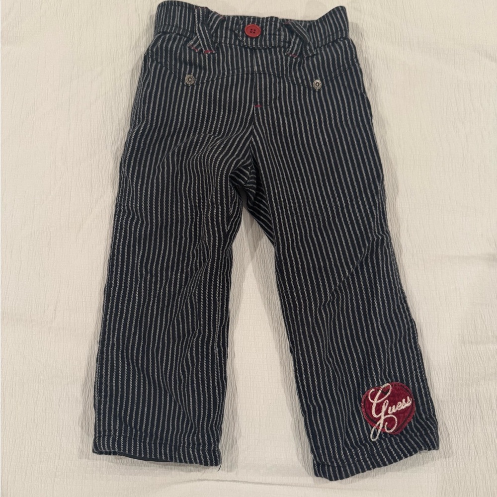 Guess VINTAGE Kids Striped Jeans - Black and White